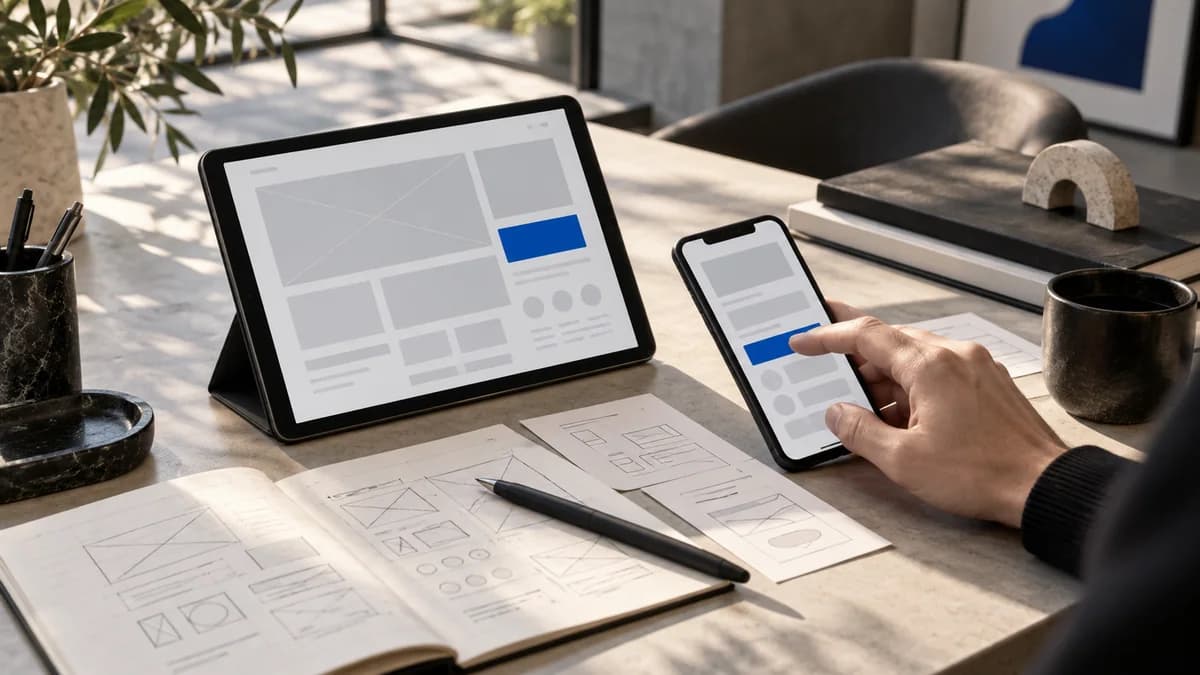 Erster nutzbarer Entwurf auf Tablet und Smartphone