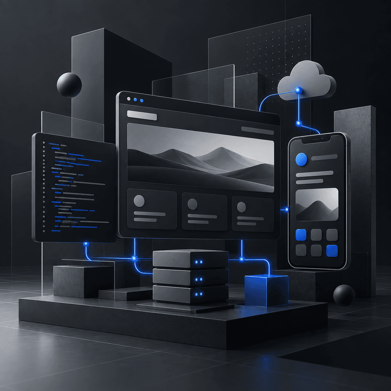 Digital verbundenes System für automatisierte Geschäftsprozesse
